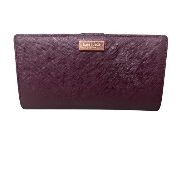 KATE SPADE Stacy Laurel Way Wallet in Mulled Wine - Picture 1 of 7